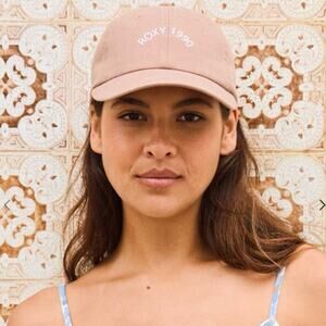 NWT Roxy Toadstool 1990 Embroidered Dad Baseball Cap Hat Athleisure Outdoor Pink